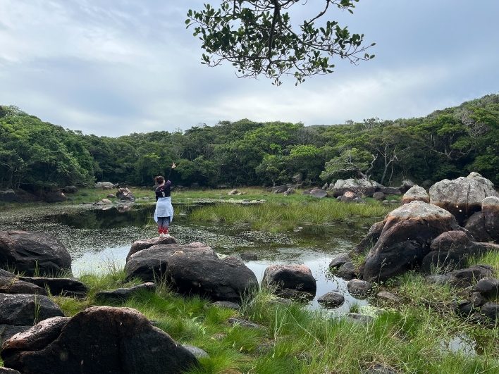 Check-in Hồ Cô Đơn khi trekking Núi Chúa