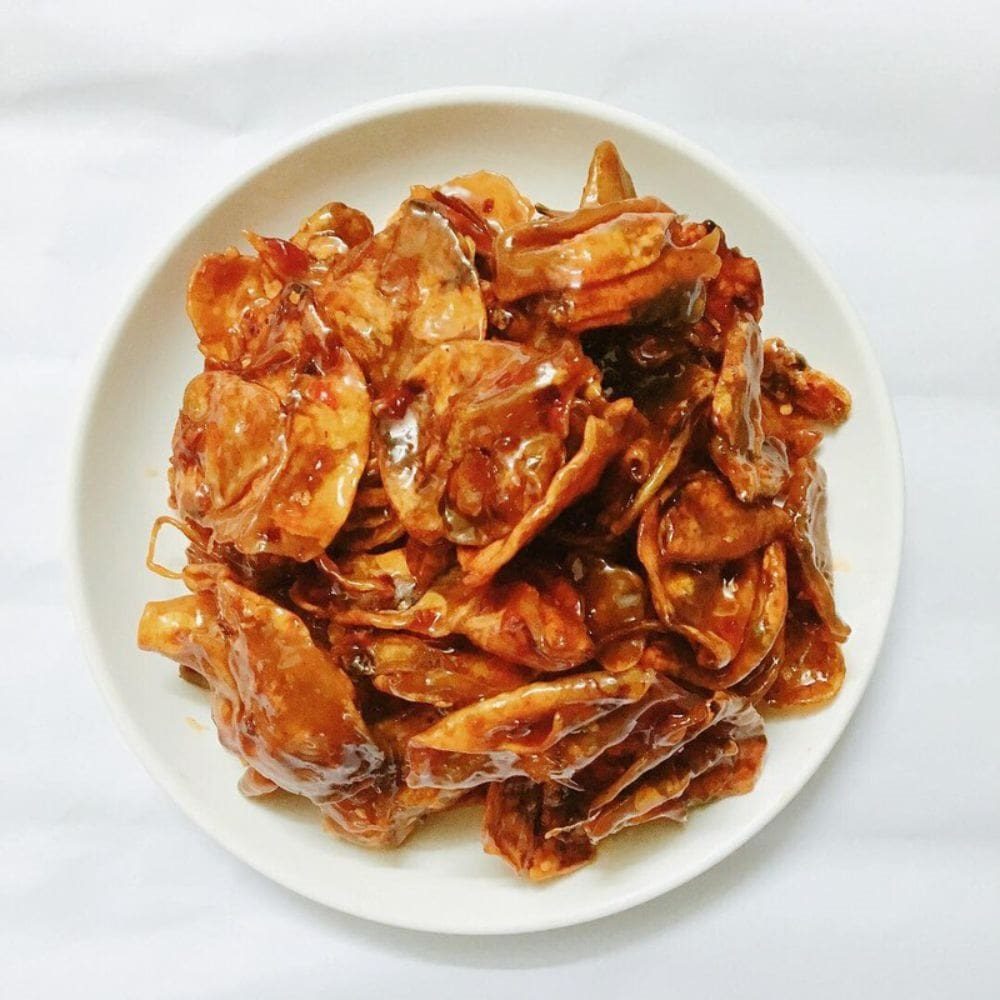 Mực khô rim me